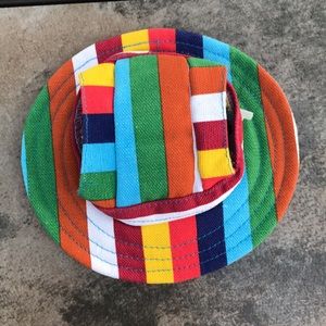 NWOT Cutest Striped Doggie Hat Ever!